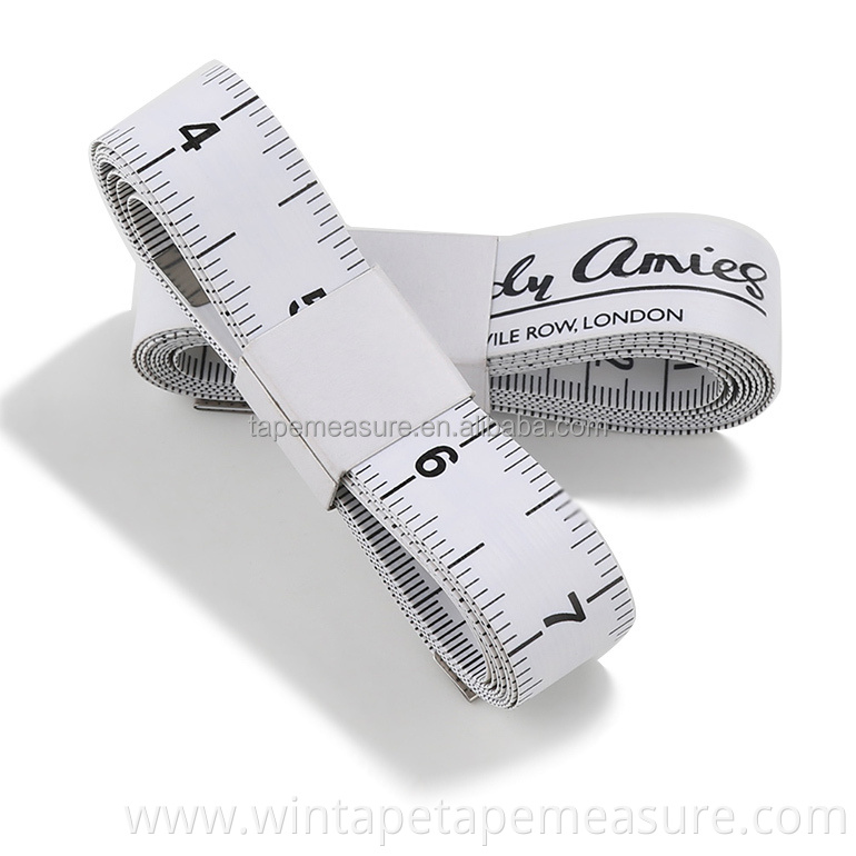 White Color Measuring Tape 1.9mm 150cm Body Measurement Tape Wintape Fiber Glass China PVC and Fiberglass 1.5m*19mm by Customer